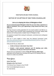 Co-option Notice for a Town Councillor