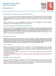 Repairs to St Mildreds Road