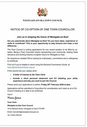 Town Councillor Vacancy